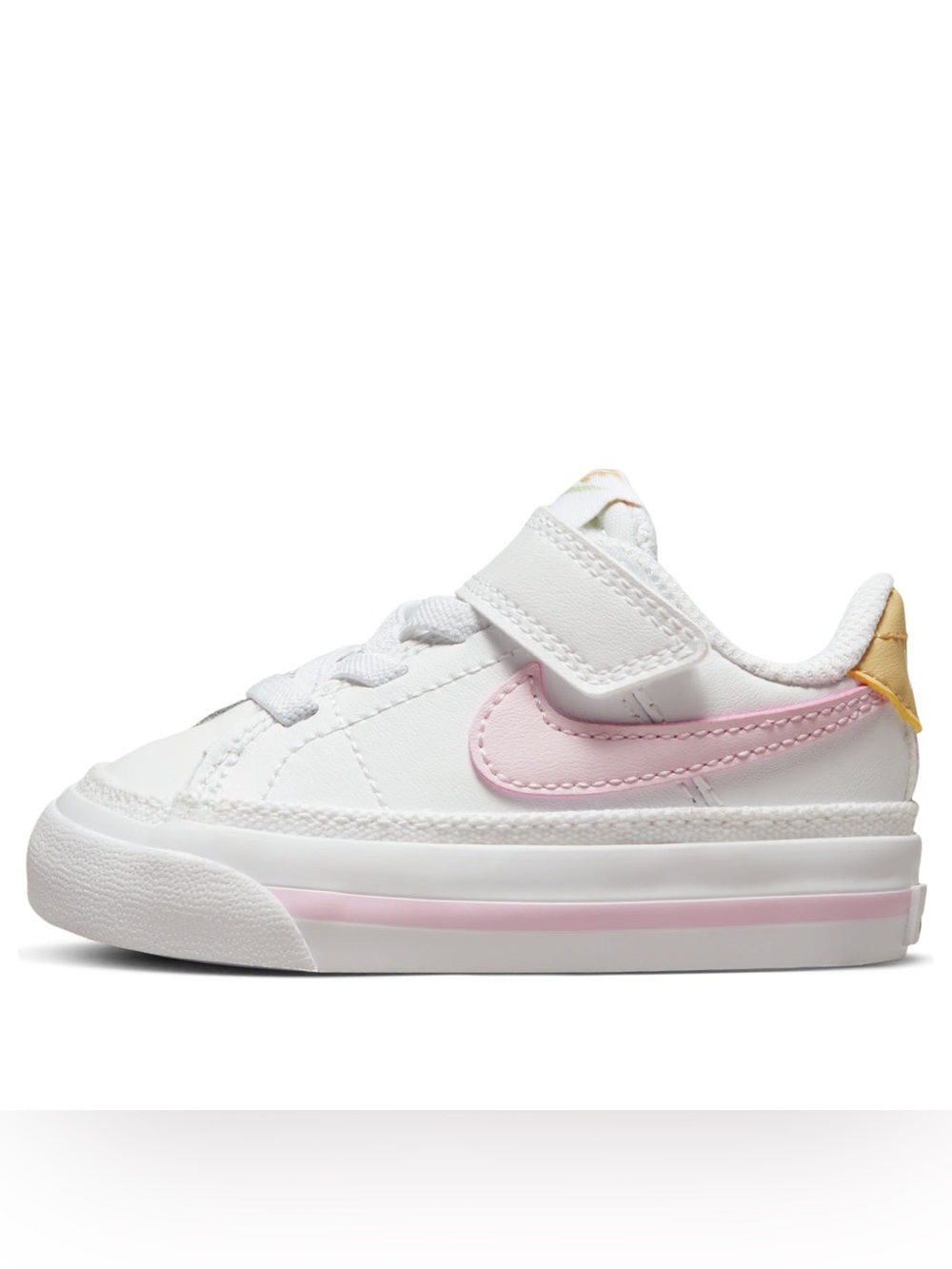 New Nike Kids' White & Pink Everyday Sneaker